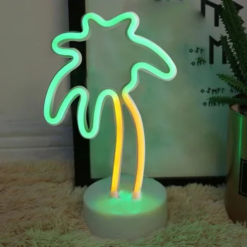 Flamingo LED Neon Podepsat Noční Světlo Vánoční Svatební Party Dovolená Dekorace Děti Bedoom Dekor USB Baterie Neon Lampa