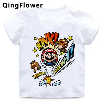 Mario Bros Mario t-shirt t shirt boys enfant školní Roztomilé zvíře tisku oblečení