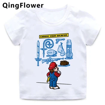 Mario Bros Mario t-shirt t shirt boys enfant školní Roztomilé zvíře tisku oblečení