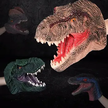Měkké Dinosauří Maňáska Tyrannosaurus Rex Hlava Maňáska Obrázek Rukavice, Hračky Pro Děti Hrát Roli Gif