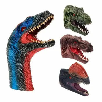 Měkké Dinosauří Maňáska Tyrannosaurus Rex Hlava Maňáska Obrázek Rukavice, Hračky Pro Děti Hrát Roli Gif