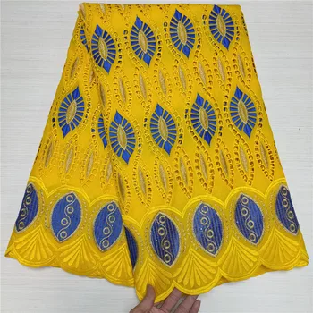 2021 Nové příjezdu africké Bazin riche tkanina s kameny, výšivky krajky / bazin brode šaty materiál Nigerijské krajky