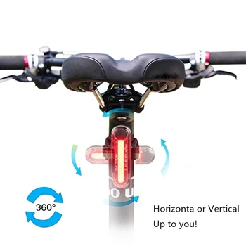 Mini USB Bike Světlo Dobíjecí Zadní světlo Bezpečnostní Výstražné Světlo Červené Světlo pro Noční Cyklistika