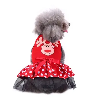Pes, Kočka Šaty Vánoce Princezna Kreslený Oblečení Pro Malé Psí Oblečení bowknot dekor pro Malé pet pes Kostým