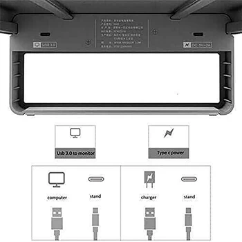 Inteligentní USB Multi-funkce Desktop Monitor Stand Obrazovce Počítače Stoupačky Police Sokl Silný Notebook Stand Stolní Držák Pro PC TV