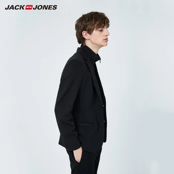 JackJones Pánské Business Casual pletené Tkaniny, Dvou-tlačítko Slim Fit Oblek Sako Pánské oblečení|219308511