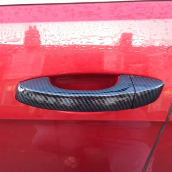 Pro Škoda Fabia 3 iii MK3 nj nj3 příslušenství kliky dveří kryt čalounění rukojeti kryty plastové Imitace uhlíkových vláken