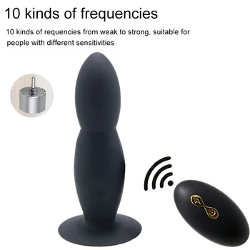 Silikonové Dálkové Vibrační Butt Plug, Anální Vibrátor Pro Ženy, Anální Korálky Sexuální Hračky 10 Rychlost Vibrační Kulka Dospělé Sex Výrobků