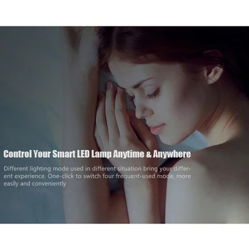 Původní Xiaomi Smart LED Žárovka Lampa Bezdrátové Dálkové Ovládání Mijia E27 Žárovka mi Domů, APLIKACE, nastavení jasu, 6.5 W 220 - 240V