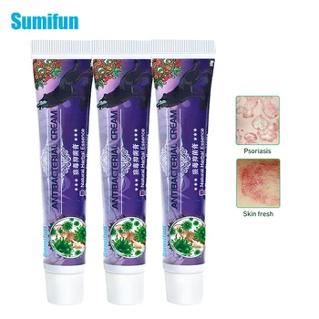 3ks Sumifun Produkt Péče o Pleť Lupénka Dermatitida Ekzém Léčba Mast proti Bolesti, Anti-svědění Antibakteriální Krém D3468