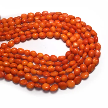 Přírodní Oranžové Korálové Korálkové Přívěsky Irregural Spona Tvar Volné Korálky pro Šperky Náhrdelník, Náramek, Takže Délka 38CM