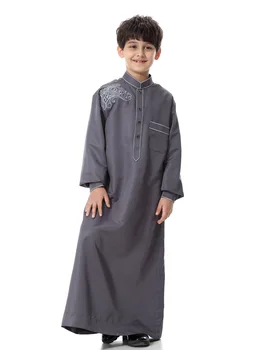 Turecké Muslimské Děti Abaya Jubba Thobe Kimono Boy Thobe Thawb Kaftan pro Děti, Islámské Oblečení Dlouhé Róby Šaty Dubaj Arabské