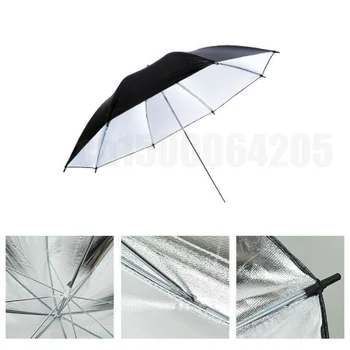 2KS Bílá+Černá 33inch 83 cm Průsvitný Difuzor Photo Studio Flash Soft Deštník + Světlo Fotografování Reflexní deštník