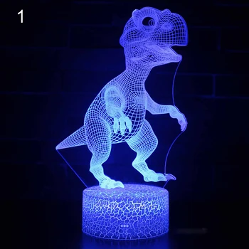3D LED Noční Světlo Lampy Dinosauří Série 3D Noční světlo Dálkové Ovládání Stolní Lampy Hračky, Dárek Pro dítě, Domácí Dekorace