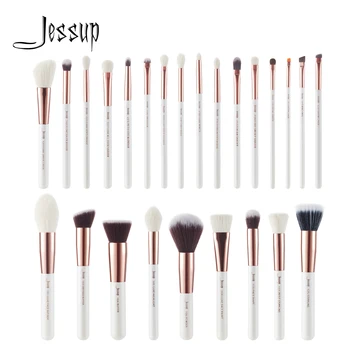Jessup Make-up-Kartáče-Set Dropshipping Pearl-White-Rose-Gold pinceaux maquillage Kosmetické Nářadí oční Stíny, Prášek Definer 6-25pcs