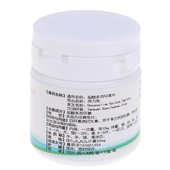 1 Láhev Doxycyklin Hydrochlorid Tablety 50 mg Anticatarrhals 100 Tablet