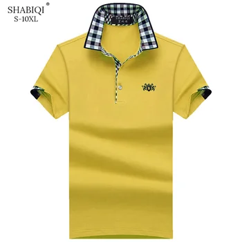 SHABIQI Plus Velikosti S-10XL Zbrusu Nové Pánské Polo Košile Muži Bavlna Krátký Rukáv Polo Tričko Výšivka Lva Ležérní Pánské polo košile