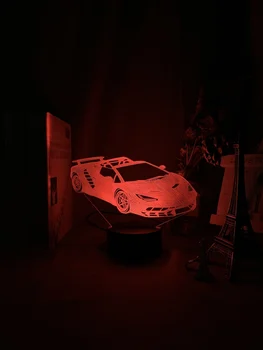 3d Iluze Lampa Sportovní Auto Noční světlo pro Dítě Ložnice Dekor Barva Měnící Atmosféru Akce Cena Led Noční Světlo Supersport