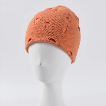 Pletená čepice roztrhl vlněný klobouk ženské podzimní a zimní all-zápas svetr, čepici muži módní beanie hat milovníky