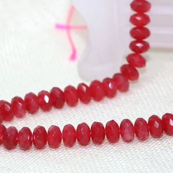 Okouzlující přírodní kámen červený agat onyx 5*8mm rondelle abacus tváří volné korálky pro ženy nové módní šperky 15 palcový B151