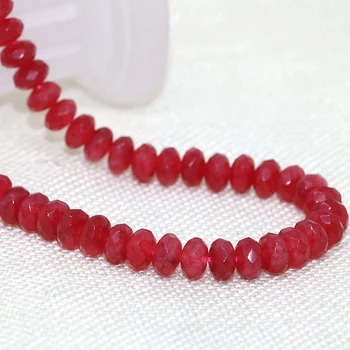 Okouzlující přírodní kámen červený agat onyx 5*8mm rondelle abacus tváří volné korálky pro ženy nové módní šperky 15 palcový B151