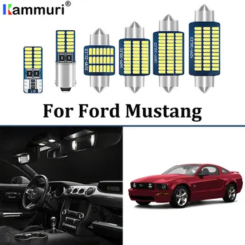 KAMMURI 7pcs Bílá Canbus led Auto osvětlení interiéru Sada pro Ford Mustang led vnitřní Dome Kufru, Mapa světla （2005 - 2009）