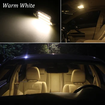 KAMMURI 7pcs Bílá Canbus led Auto osvětlení interiéru Sada pro Ford Mustang led vnitřní Dome Kufru, Mapa světla （2005 - 2009）