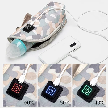 Přenosný USB Dítě Ohřívač Lahví Cestovní Mléko Teplejší Izolace Termostat Ohřívače Kojeneckých Lahví Vyhřívaný Kryt