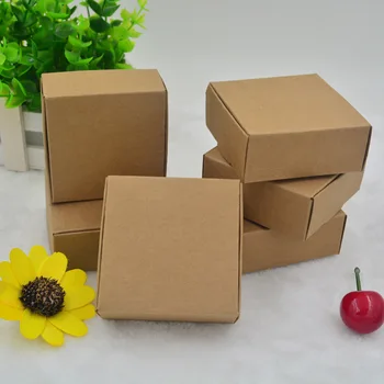 100ks Papír Kraft candy Box,malý karton papírový box balení,Řemesla Dárkové Ručně vyráběné Mýdlo Balení box