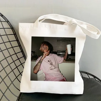 Lil Peep nákupní taška s potravinami canvas shopper nákupní taška boodschappentas skládací tkaniny tote vlastní