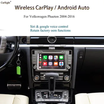 SmartPhone Rozhraní Upgrade Bezdrátové CarPlay Apple iPhone CarPlay pro Volkswagen Phaeton Android