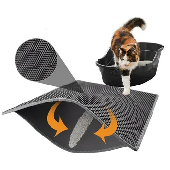 Nové Vodotěsné Stelivo pro Kočky Mat EVA Double-Layer Stelivo pro Kočky Rohože Trapper Kočka Postel, Spodní Vrstva Premium Podlaze Koberec