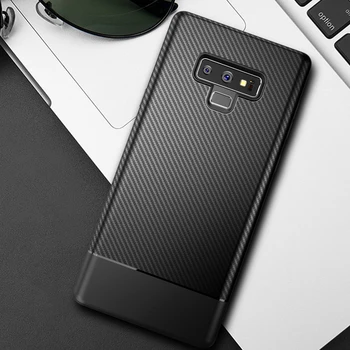 Note9 Podnikání Černá Luxusní Uhlíkových Vláken pro Samsung Galaxy Note 9 Případě Hybridní Brnění Coque pro Samsung Galaxy Note 9 Pouzdro