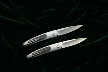William Henry Gentac B30 skládací Nůž m390 Damascus blade Titanu venkovní přežití kempování, lov kapesní nože ovoce EDC nástroj