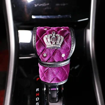 Purple Diamond Crystal Crown Series Auto Ineriérovými Příslušenství, Plyšové Srsti Auto Volantem, Kryty, Opěrky Hlavy Bezpečnostní Pás Kryt Řazení