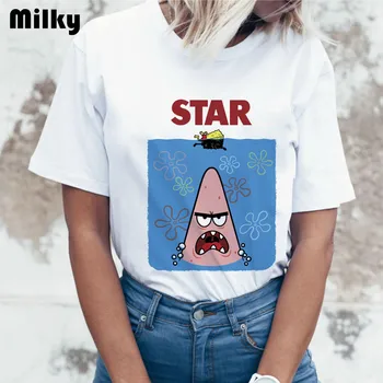Roztomilé tričko ženy Čelisti žraloka Tisku Létě Roku 2020 Krátký Rukáv Vtipné Tričko animal plus velikosti t shirt femme topy ženy košile