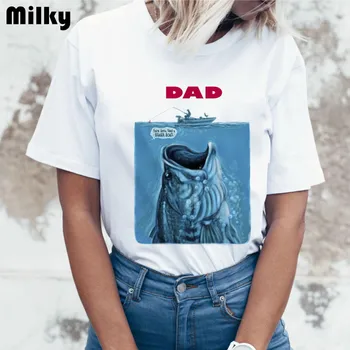 Roztomilé tričko ženy Čelisti žraloka Tisku Létě Roku 2020 Krátký Rukáv Vtipné Tričko animal plus velikosti t shirt femme topy ženy košile