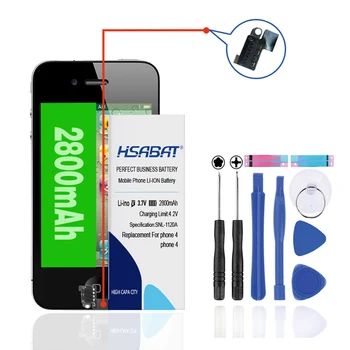 HSABAT 2800mAh Baterie Použít pro iphone 4 pro iphone4 pro iphone 4G pro iphone4G Baterie zdarma nástroje+Nálepka