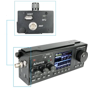 Ailunce HS1 HF SDR Transceiver Rádio Amatérské TX 15W Ham Radio Staion RX/TX: 0,5 MHz-30MHz SSB(J3E), CW, AM, FM, ZDARMA-DV