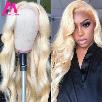Blond 613 Krajky Přední Lidské Vlasy Paruky pro černé ženy Brazilské Pre Trhal Tělo Vlna Krátký Dlouhý Afro Barevné Remy Vlasy Paruka