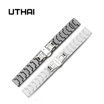 UTHAI C01 Keramické hodinky popruh 20mm hodinky kapela 22mm vysoce kvalitní Hodinek