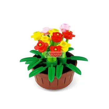 MARUMINE 500PCS/Lot DIY Flower Cihly Hračky 33291 Městské Části VH Stavební Bloky Učení Klasické Stavební Hračky pro Děti