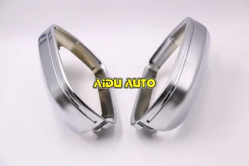 1 Pár Pro Audi A4 S4 A5 S5 B8 8.5 matný chrom Stříbrné zrcadlo případě zpětného zrcátka kryt shell