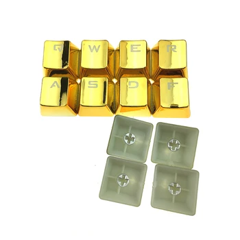 Kovový povlak PBT keycaps pro mechanické klávesnice Esc DIY 12 kláves keycap podsvícený RGB zlatá stříbrná modrá s keycap stahovák