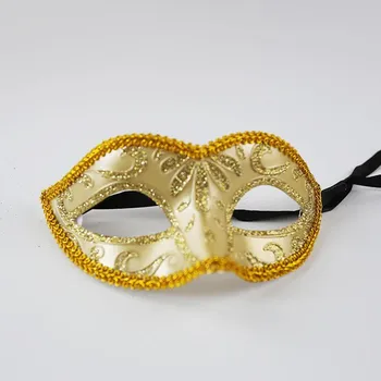 Ženy Lady Holky Zlatý Prášek Víla Maska Polovinu Tváře Masky Bar KTV nočním Klubu Show, Oční Masky, Party Výzdobu Narozeninové Párty