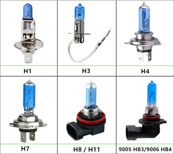 10ks Halogenové Žárovky Super Světlé H1 H3 H4 H7 H11 HB3 HB4 HB5 9004 9005 9005 9007 Bílý Mlhové Světlo 100W Auto Světlomet 12V