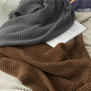 Nordic pohovka deku office nap šál pletené vlněné deky, volný čas, klimatizace deka postel