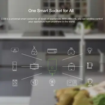 EWeLink EU Plug Inteligentní Plug WiFi Inteligentní Zásuvky Bezdrátové Ovládání Kompatibilní Alexa Amazon Google Home Smart Home Gadgets