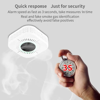 2 v 1 CO Kouře A Oxidu Uhelnatého Detektor Alarm pro Inteligentní Domácí Bezpečnostní Alarm 433MHz Prsten Alarm Systém