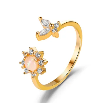 Prsteny pro Ženy Slunečnice Prsten Jednoduché a Sladké Motýl Ring Šperky, Velkoobchod Šperky, Velkoobchod